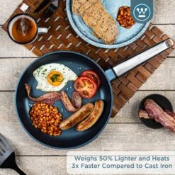 Westinghouse Koekenpan Performance - Bravery Blue - ø 24 Cm - Standaard Anti-aanbaklaag -Speciaalzaken Voor Keukengerei WCFP0095024BL 2