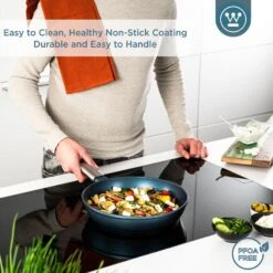 Westinghouse Koekenpan Performance - Bravery Blue - ø 24 Cm - Standaard Anti-aanbaklaag -Speciaalzaken Voor Keukengerei WCFP0095024BL 4