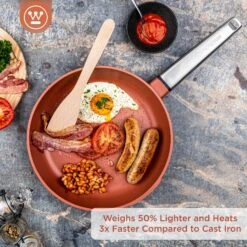 Westinghouse Koekenpan Performance - Rebel Red - ø 24 Cm - Standaard Anti-aanbaklaag -Speciaalzaken Voor Keukengerei WCFP0095024OR 2