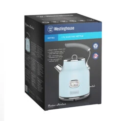 Westinghouse Waterkoker Retro Collections - 2200 W - Blauw - 1.7 Liter - WKWKH148BU -Speciaalzaken Voor Keukengerei WKWKH148BU Electric Kettle Retro BLUE Box
