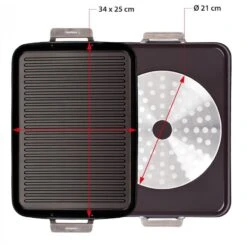 Valira Grillpan Aire Met Handgrepen - 34 X 25 Cm - Standaard Anti-aanbaklaag -Speciaalzaken Voor Keukengerei ceramic grill pan aire.jpg3