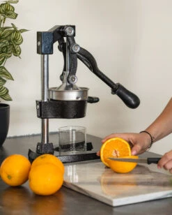 Sareva Citruspers - Gietijzer - Hevelmodel - Zwart -Speciaalzaken Voor Keukengerei citruspers 2 1