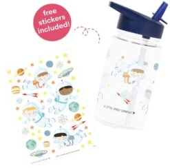 A Little Lovely Company Drinkfles / Waterfles - Astronauten -Speciaalzaken Voor Keukengerei dbasbu36 lr 3 drink bottle astronauts