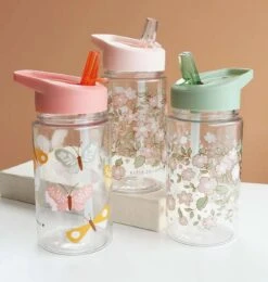 A Little Lovely Company Drinkfles / Waterfles - Groene Bloesems -Speciaalzaken Voor Keukengerei dbblsa45 lr 6 drink bottle blossoms sage