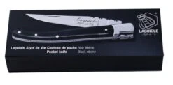Laguiole Style De Vie Zakmes Zwart Ebbenhout -Speciaalzaken Voor Keukengerei dicht gr