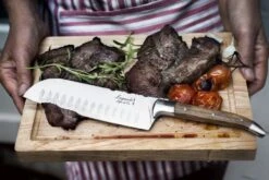 Laguiole Style De Vie Santokumes Olijfhout Met Snijplank -Speciaalzaken Voor Keukengerei gr20sf20Laguiole20santuko20olijf204