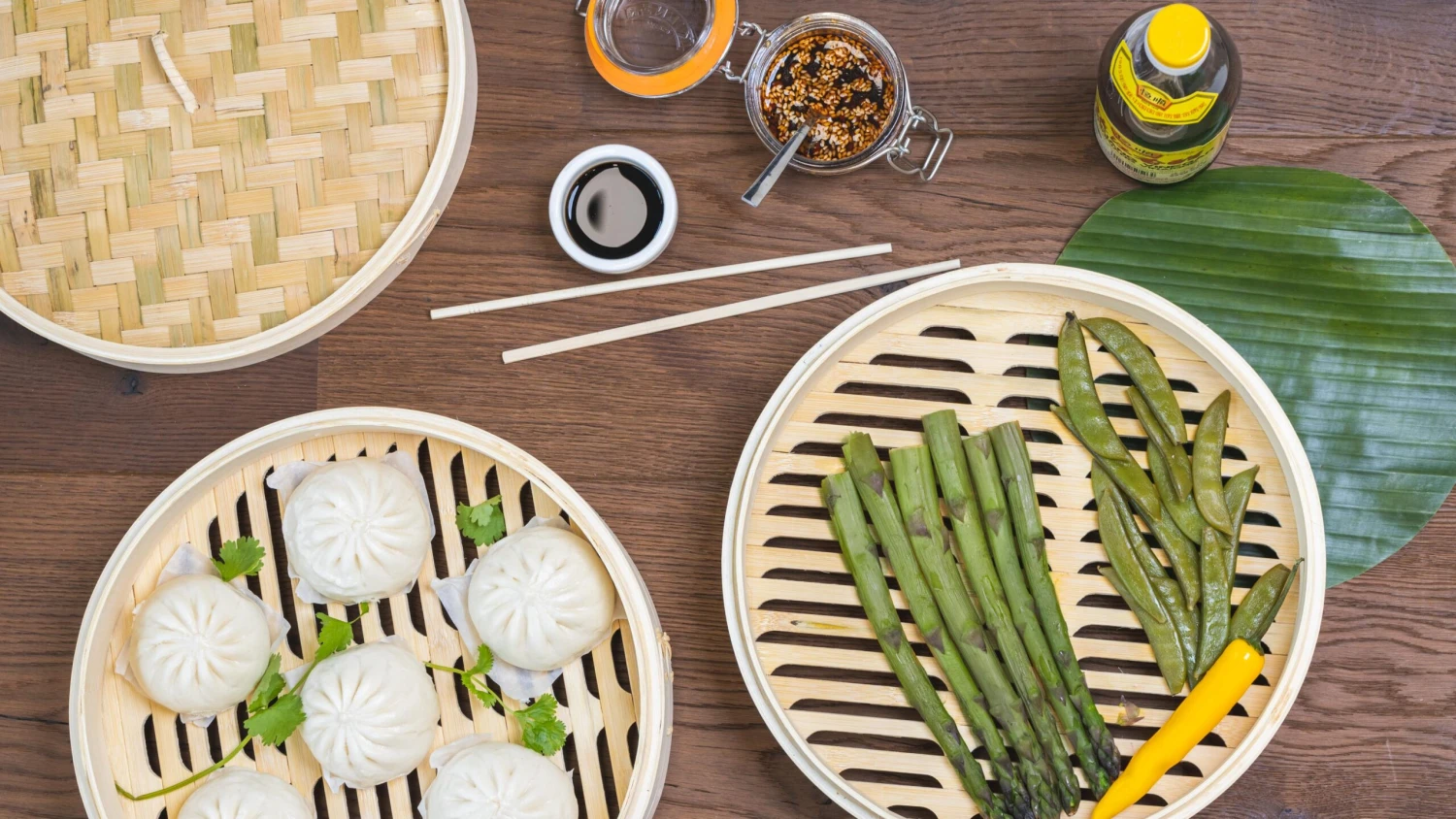 Sareva Stoommandje - Bamboe - 2-laags - ø 30 Cm 4 Sareva Stoommandje - Bamboe - 2-laags - ø 30 Cm - Afbeelding 2