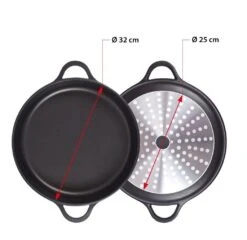 Valira Braadpan Met Deksel Aire - ø 32 Cm / 8.8 Liter -Speciaalzaken Voor Keukengerei non stick short casserole induction 2 1