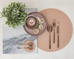 Jay Hill Placemats - Vegan Leer - Grijs / Roze - Dubbelzijdig - ø 38 Cm - 6 Stuks 12 Jay Hill Placemats - Vegan Leer - Grijs / Roze - Dubbelzijdig - ø 38 Cm - 6 Stuks -Speciaalzaken Voor Keukengerei placemat 17 1