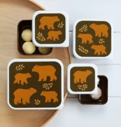 A Little Lovely Company Lunchset - Beren -Speciaalzaken Voor Keukengerei sbsebe43 lr 5 lunch snack box set bears
