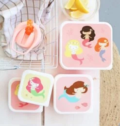 A Little Lovely Company Lunchset - Zeemeermin -Speciaalzaken Voor Keukengerei sbseme40 lr 6 lunch snack box set mermaids
