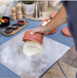 ZiiPa Pizzadeeg Doos - ø 16 Cm / 250 Gram - Terracotta - 6 Stuks -Speciaalzaken Voor Keukengerei spetina 6 pizza dough boxes terracotta 1 1